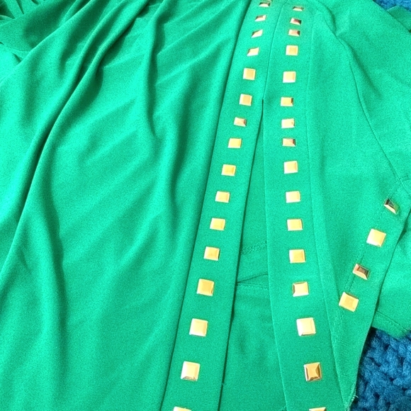 Emma and Michelle green asymmetrical hem dress - Picture 12 of 14